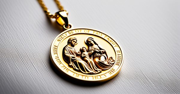Médaille de la sainte famille en or 18 carats : beauté et spiritualité